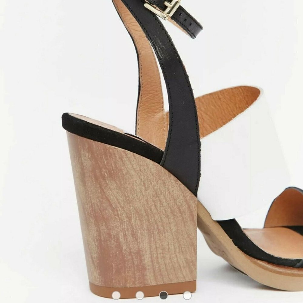 New Look Premium 2 Tone Chunky Block Heel Sandals EU 40 / UK 7 US 9 NWD - Picture 7 of 12